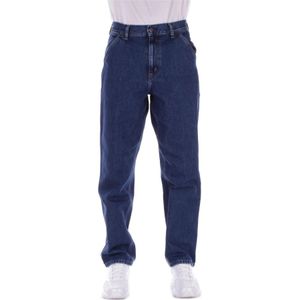 Carhartt Wip - Straight Jeans - Blauw - 100% Katoen