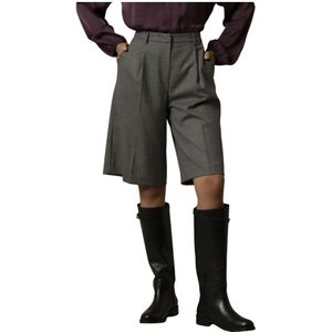 Kocca, Dames, Korte broeken, Grijs, Maat: 2XS Leer,
