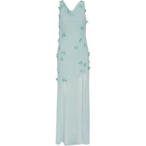 Rotate Birger Christensen, Dames, Jurken, Blauw, Maat: L Poliester,