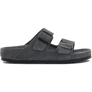 Birkenstock, Dames, Schoenen, Grijs, Maat: 38 EU Leer,