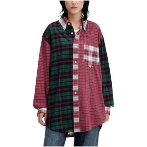 Tommy Jeans, Dames, Blouses & Shirts, Veelkleurig, Maat: XS Katoen,