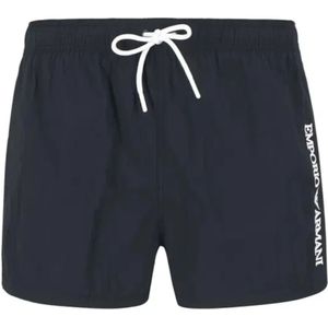 Emporio Armani, Heren, Badkleding, Blauw, Maat: 2XL