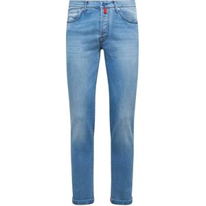 Kiton, Heren, Jeans, Blauw, Maat: W32 Katoen,