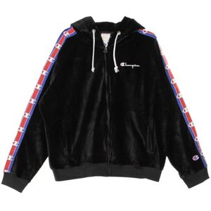 Champion, Dames, Sweatshirts & Hoodies, Zwart, Maat: L Katoen,