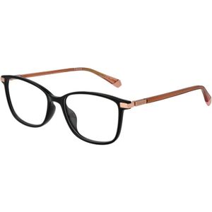 Polaroid - Brillenmontuur - Zwart - Polyamide - Rechthoekig