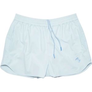 Acne Studios, Heren, Korte broeken, Blauw, Maat: XL Nylon,