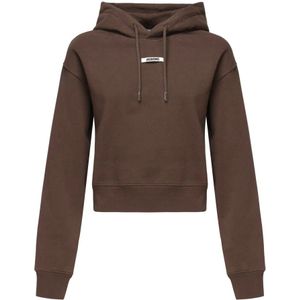 Jacquemus, Dames, Sweatshirts & Hoodies, Bruin, Maat: M Katoen,