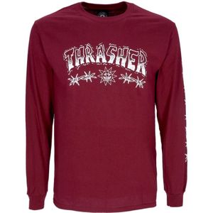 Thrasher, Heren, Tops, Bruin, Maat: M Katoen,