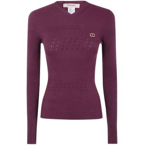 Twinset, Dames, Truien, Paars, Maat: L