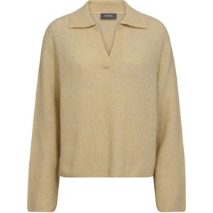 MOS Mosh, Dames, Truien, Beige, Maat: XS Wol,