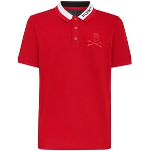 Philipp Plein, Heren, Tops, Rood, Maat: 2XL Katoen,