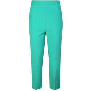 Liu Jo, Dames, Broeken, Groen, Maat: 2XS Poliester,