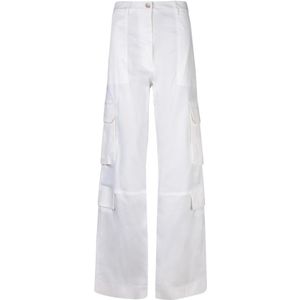 Blanca Vita, Dames, Broeken, Wit, Maat: M Katoen,