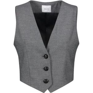 Gaudi, Dames, Jassen, Grijs, Maat: M Leer,