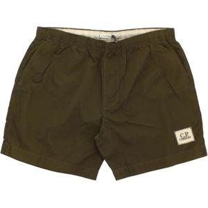 C.p. Company - Sea Clothing - Badkleding - Groen - 100% PA-Materiaal, Sneldrogend, Elastische Tailleband