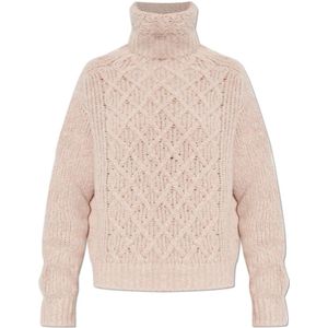 Moncler, Dames, Truien, Roze, Maat: XS Wol,