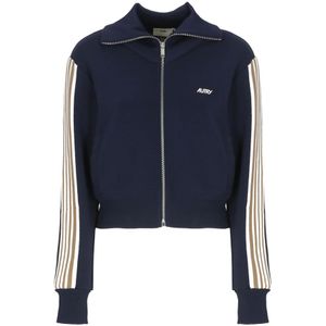 Autry, Dames, Sweatshirts & Hoodies, Blauw, Maat: XS Zijde,