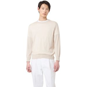 Eleventy, Heren, Truien, Beige, Maat: XL Wol,