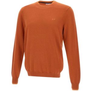 Sun68, Heren, Truien, Oranje, Maat: 2XL Katoen,