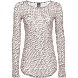 Pinko, Dames, Blouses & Shirts, Beige, Maat: M Leer,
