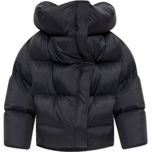 Balenciaga, Dames, Jassen, Zwart, Maat: S Leer,