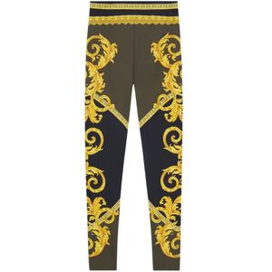 Versace Barocco Print High-Waisted Broek , Multicolor , Dames , Maat: XS