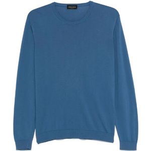 Roberto Collina, Heren, Truien, Blauw, Maat: XL Denim,