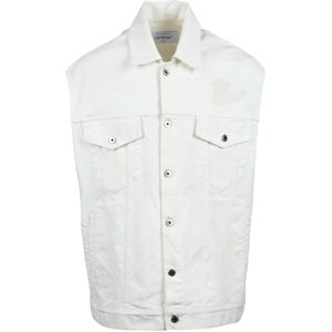 Off White, Heren, Jassen, Wit, Maat: M Denim,