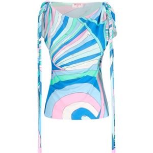 Pucci, Dames, Tops, Veelkleurig, Maat: 2XS