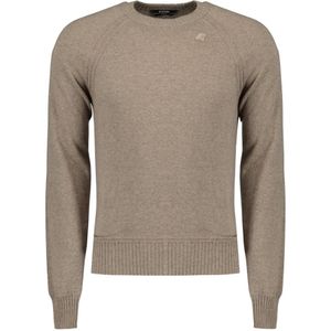 K-Way, Heren, Truien, Beige, Maat: M Wol,