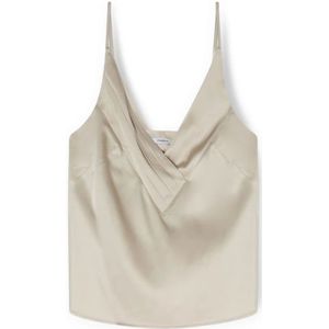 Motivi, Dames, Tops, Beige, Maat: 2XS Satijn,