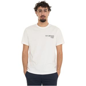 Fay, Heren, Tops, Wit, Maat: 3XL Katoen,