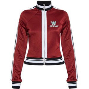 Off White, Dames, Sweatshirts & Hoodies, Rood, Maat: S Leer,