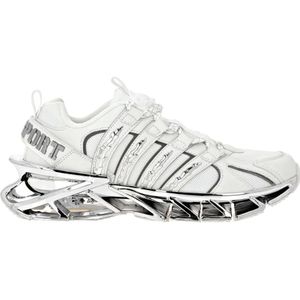 Plein Sport, unisex, Schoenen, Wit, Maat: 35 EU Leer,