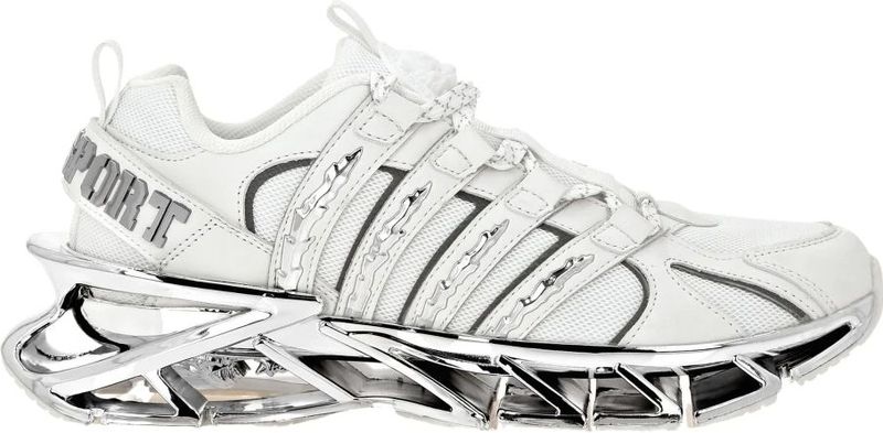 Plein Sport, unisex, Schoenen, Wit, Maat: 35 EU Leer,