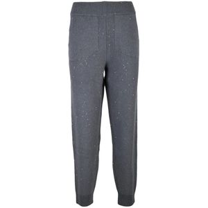 Panicale, Dames, Broeken, Grijs, Maat: S Wol,