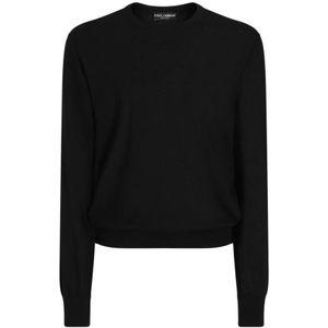 Dolce & Gabbana, Heren, Truien, Zwart, Maat: M Kasjmier,