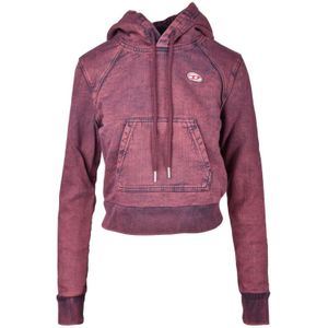 Diesel, Dames, Sweatshirts & Hoodies, Rood, Maat: L Katoen,
