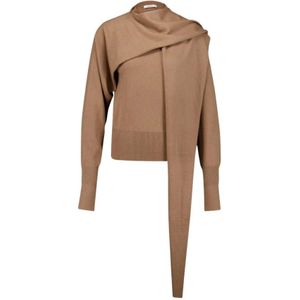 Ferragamo, Dames, Truien, Beige, Maat: L Kasjmier,