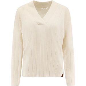 Max Mara, Dames, Truien, Wit, Maat: M Kasjmier,