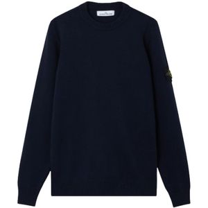 Stone Island, Heren, Truien, Blauw, Maat: M Wol,