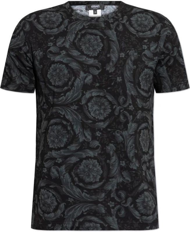VERSACE Shirt  blauw / zwart