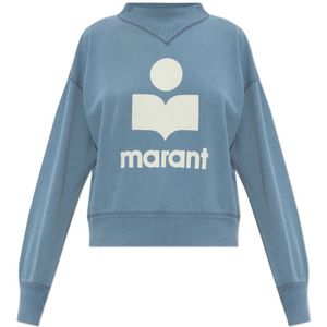 Marant étoile, Dames, Sweatshirts & Hoodies, Blauw, Maat: 2XS Katoen,
