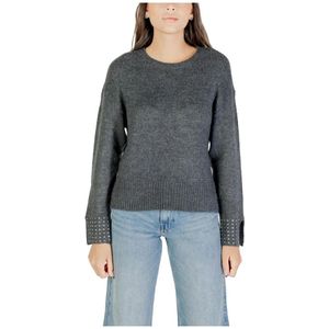 Only, Dames, Truien, Grijs, Maat: S Acryl,