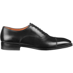 Santoni Elegante Oxford Veterschoenen , Black , Heren , Maat: 43 1/2 EU