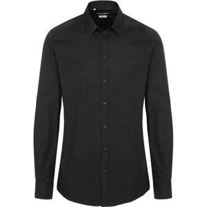 Dolce & Gabbana, Heren, Overhemden, Zwart, Maat: XL Katoen,