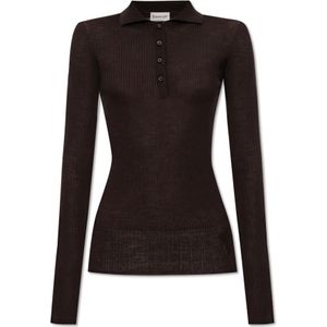 Moncler, Dames, Truien, Bruin, Maat: L Wol,