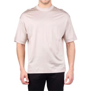 Emporio Armani, Heren, Tops, Grijs, Maat: M Katoen,