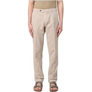 Myths, Heren, Broeken, Beige, Maat: L Linnen,
