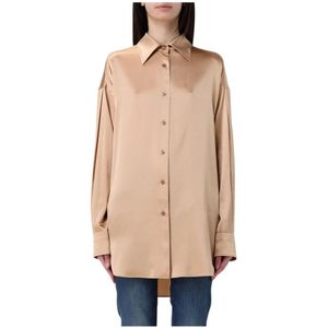 Tom Ford, Dames, Blouses & Shirts, Beige, Maat: XS
